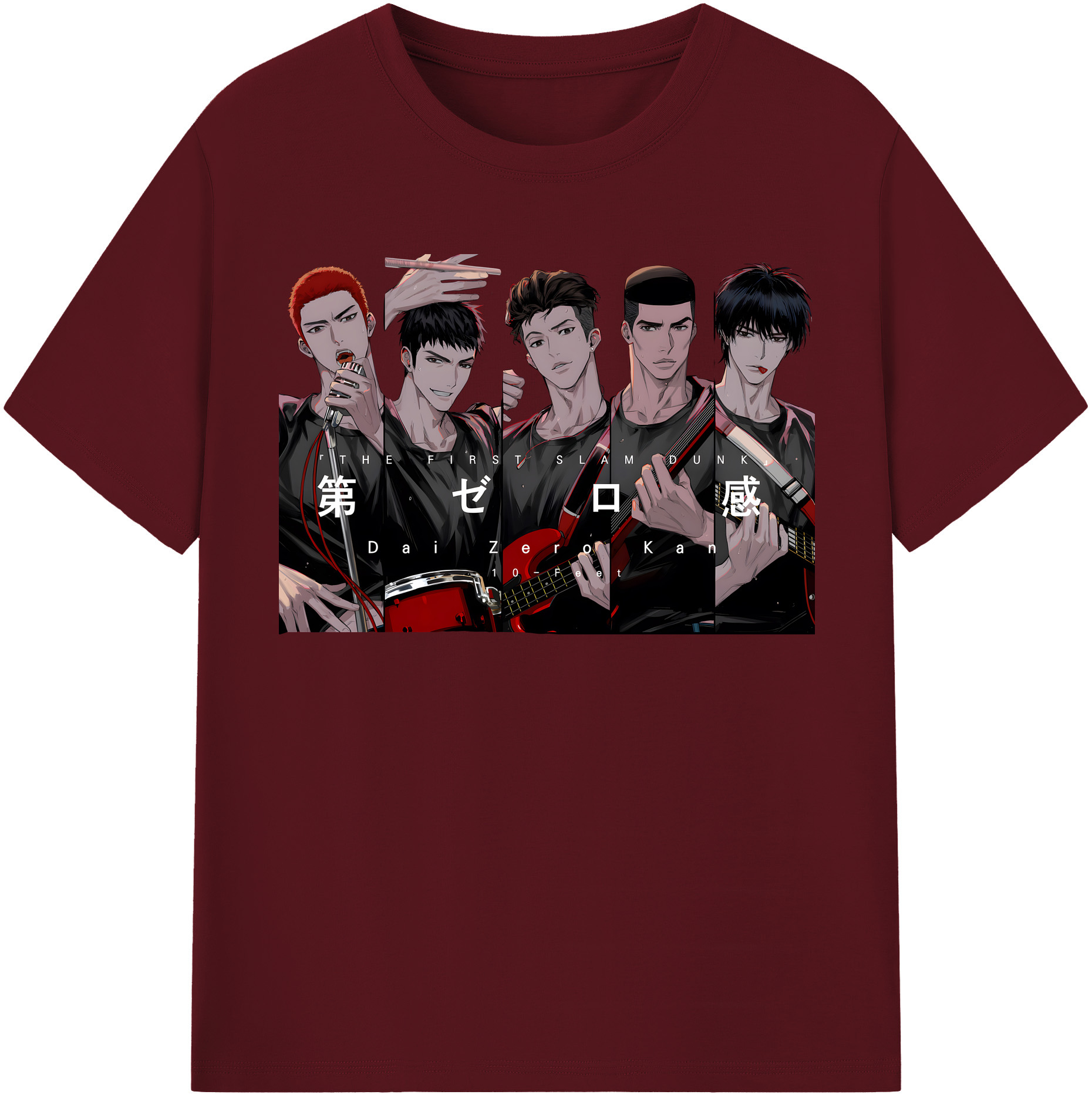SLAM DUNK／スラムダンク 綿100％半袖Tシャツ（フロントプリント）